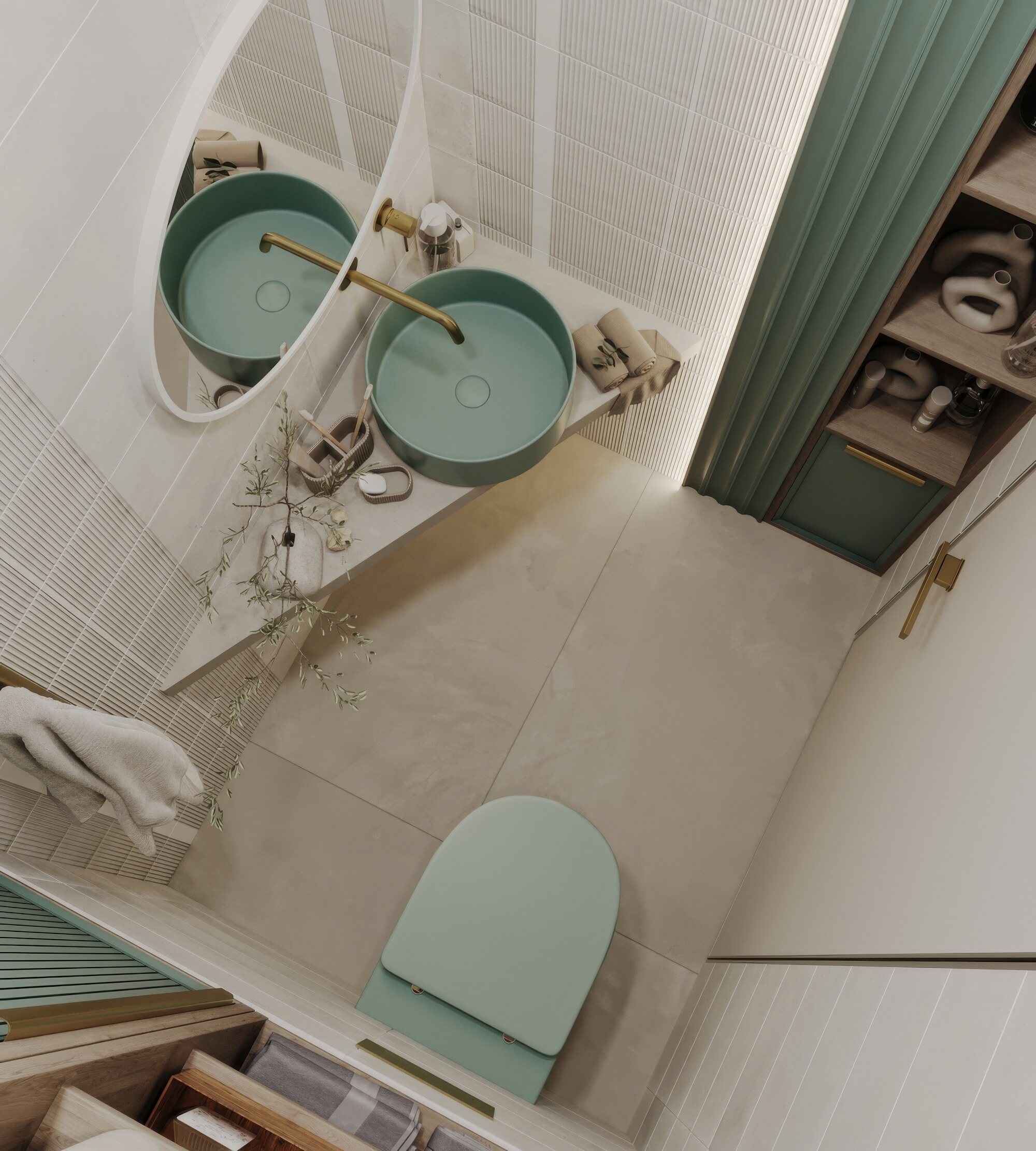 Компактный санузел в квартире ЖК “Сердце столицы”